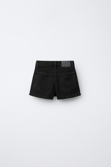 JUPE-SHORT EN JEAN À CLOUS - Noir de Zara - Image 1