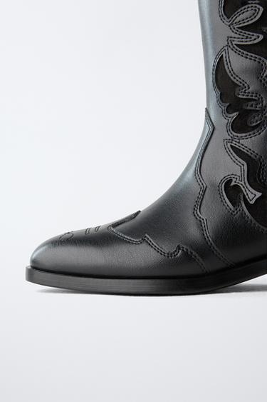 BOTTES COW-BOY - Noir de Zara - Image 8