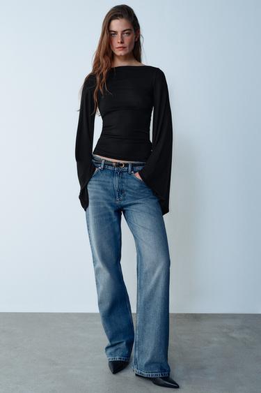 CAPE SLEEVE T-SHIRT — Black 1