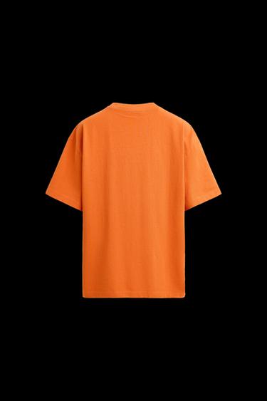 BASIC HEAVY WEIGHT T-SHIRT - Orange by Zara