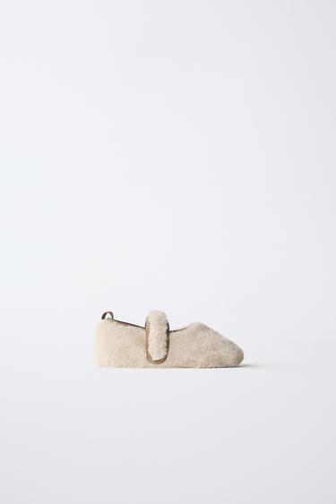 LINED BAREFOOT BALLERINAS - Ecru White by Zara - Image 0