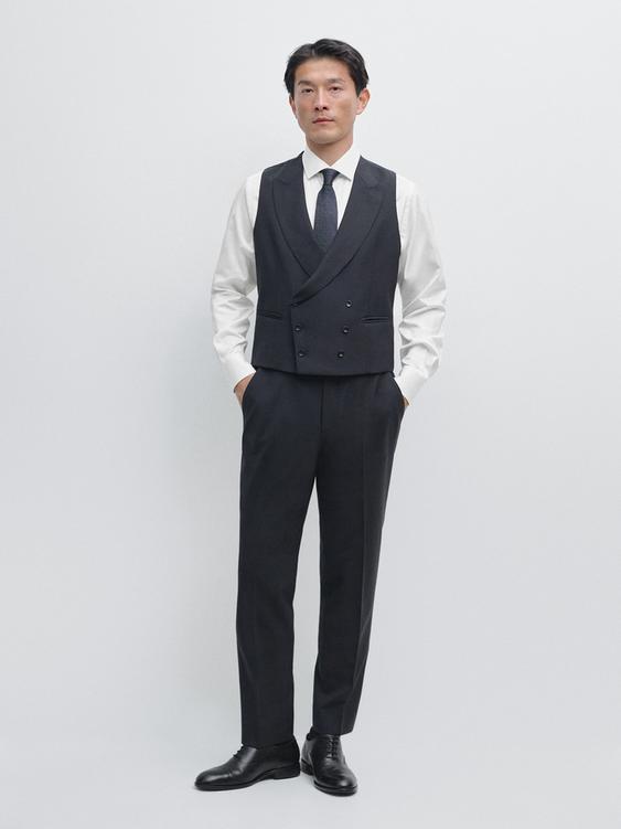 Cool wool suit waistcoat from Zara - $200