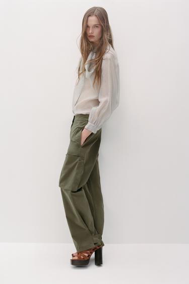 Zaras CARGOBYXA ZW COLLECTION - Khaki