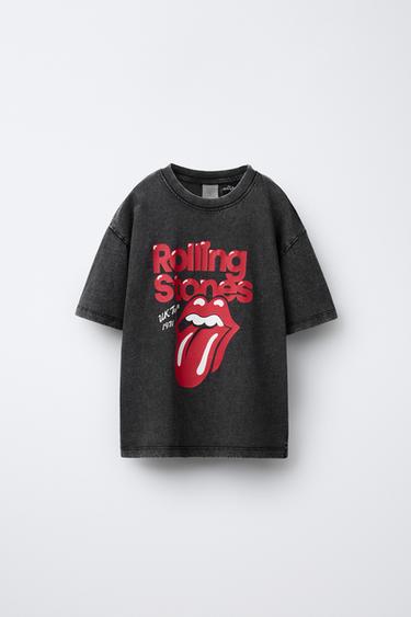 T-SHIRT EFFET DÉLAVÉ ROLLING STONES © - Anthracite foncé de Zara