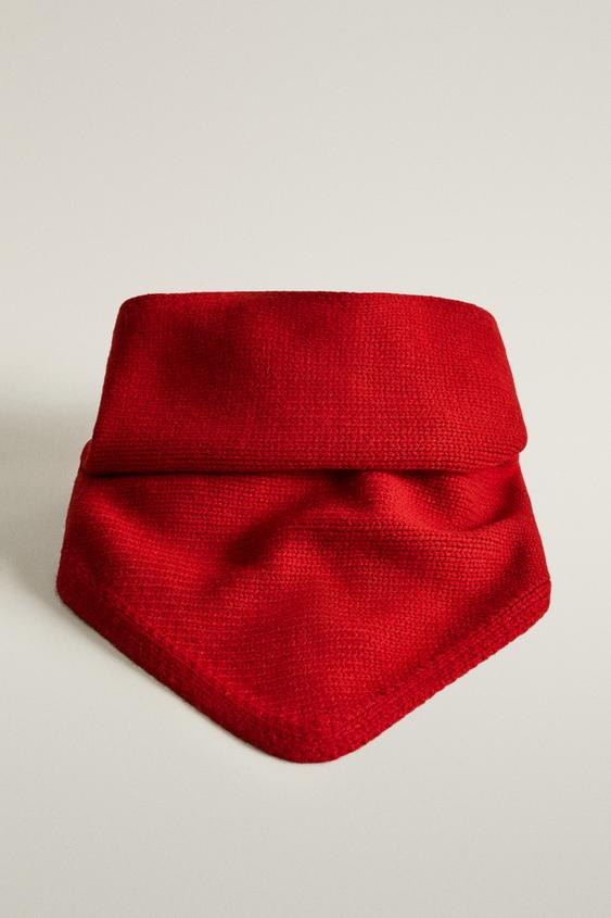 WOOL BANDANA - أحمر الخاص بـ Zara - صورة 0