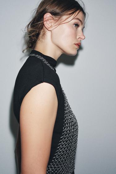 Zara METAL RING TOP - Silver
