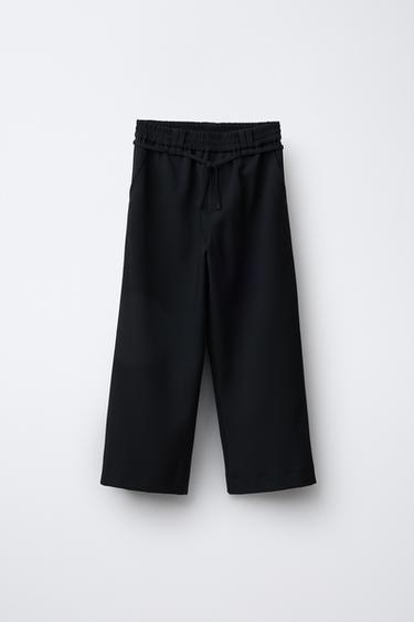 BASIC SUIT TROUSERS WITH BELT - Black by Zara