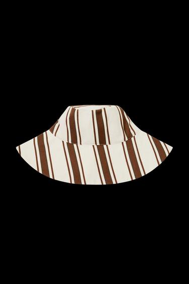 REVERSIBLER GESTREIFTER BUCKET-HAT LIMITED EDITION - Cremefarben von Zara - Bild 0