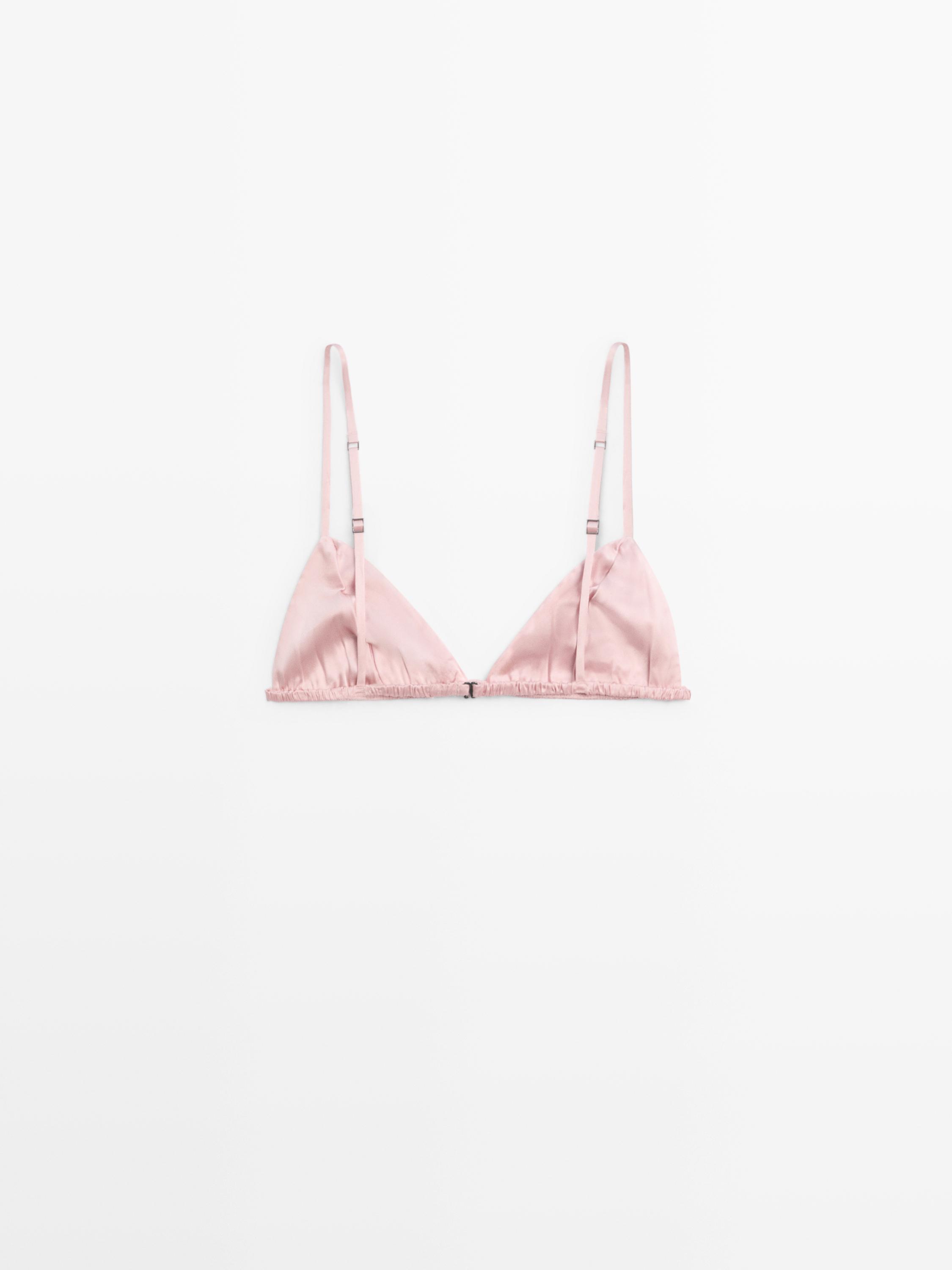 Haut de bikini triangle en soie