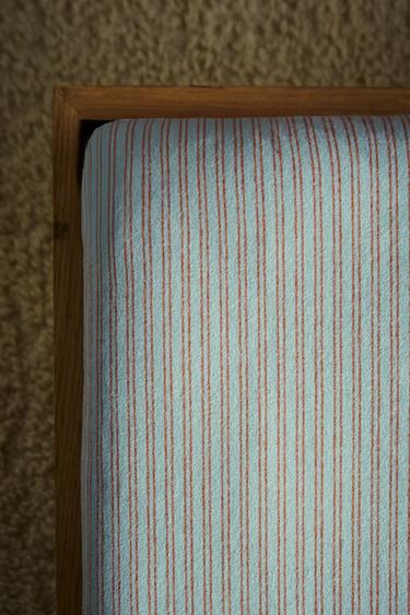 DRAP-HOUSSE ENFANT FLANELLE RAYURES - Bleu de Zara - Image 4
