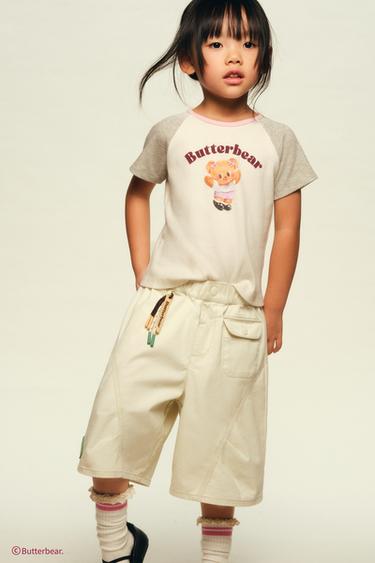 BUTTERBEAR © RAGLAN SLEEVE T-SHIRT - Oyster-white by Zara