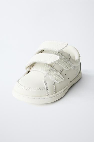 TENNIS EN CUIR À BRIDES BAREFOOT - Blanc de Zara - Image 4