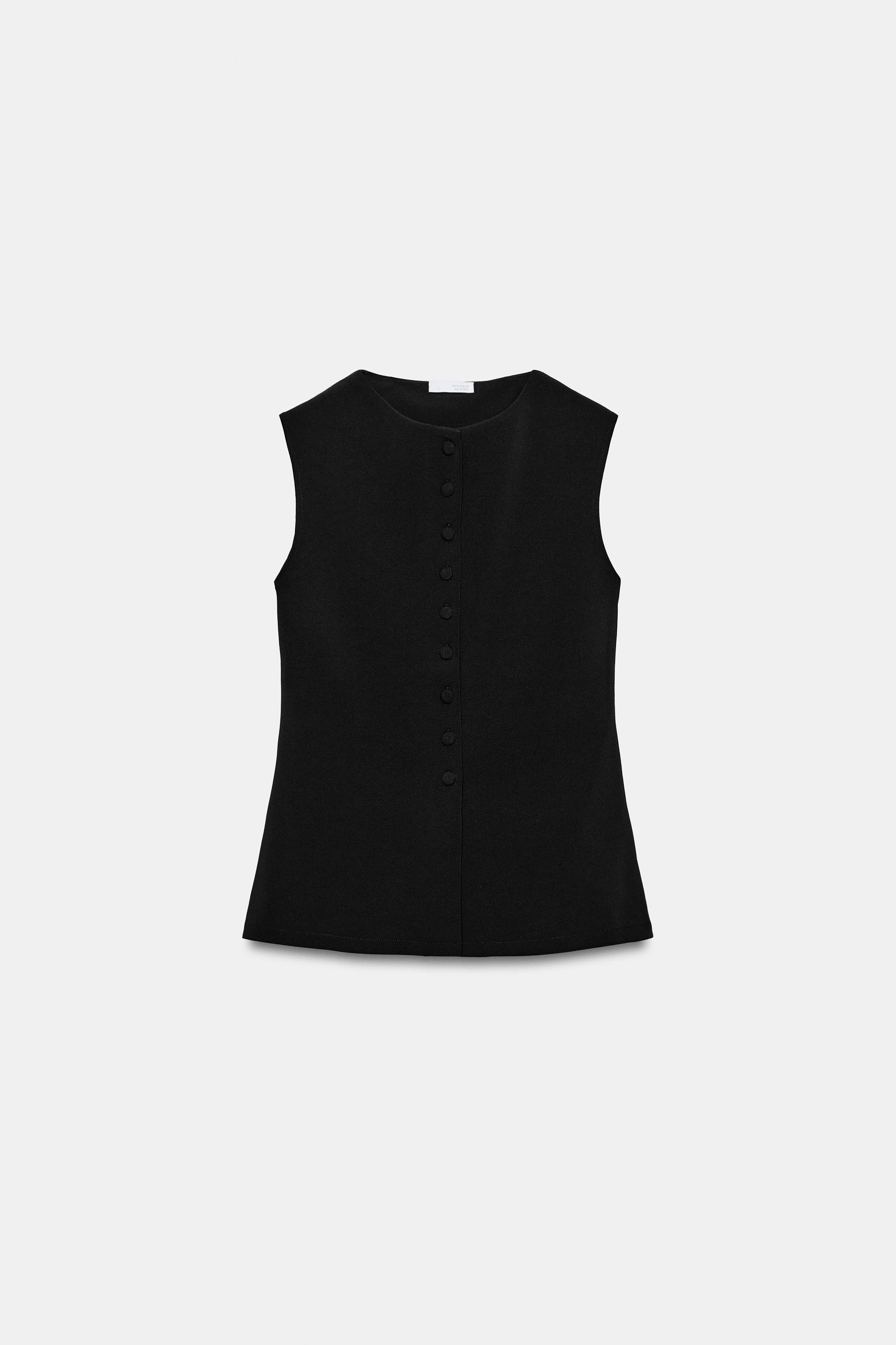FABRIC-COVERED BUTTON VEST