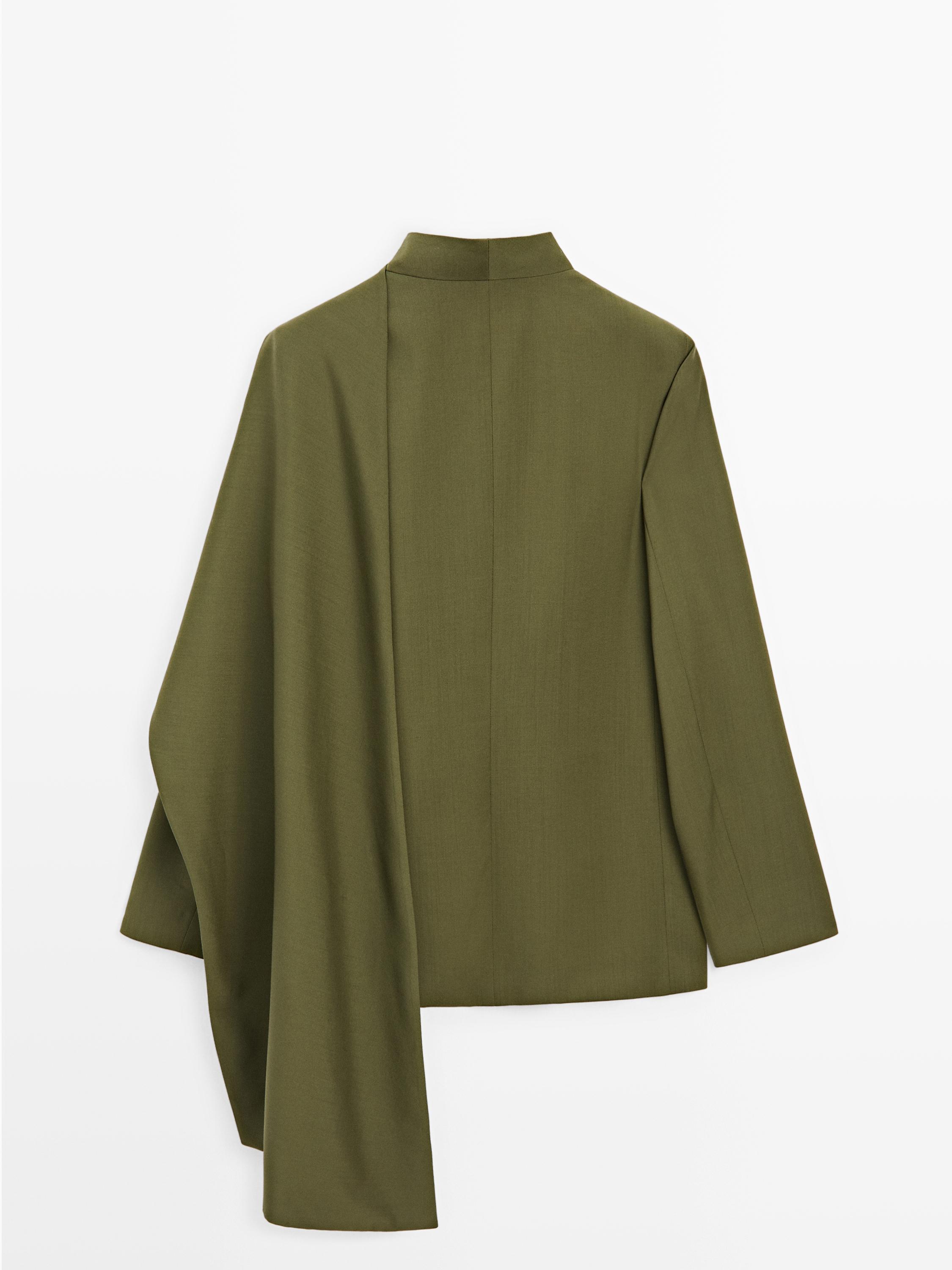 100% wool blazer with scarf - STUDIO