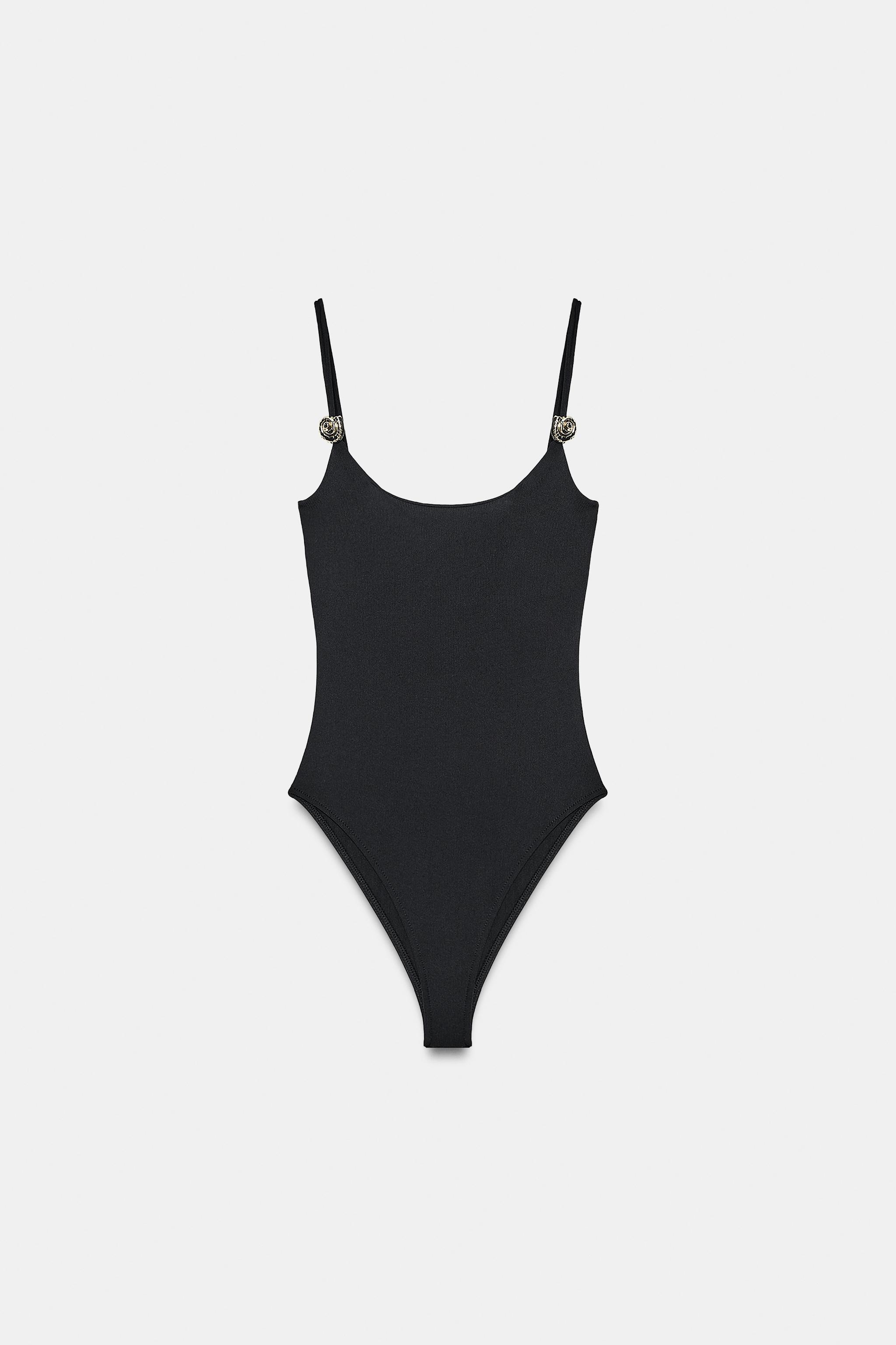 METAL TRIM POLYAMIDE BODYSUIT