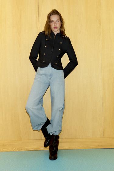 FITTED BLAZER WITH BUTTONS - Black by Zara - Image 0
