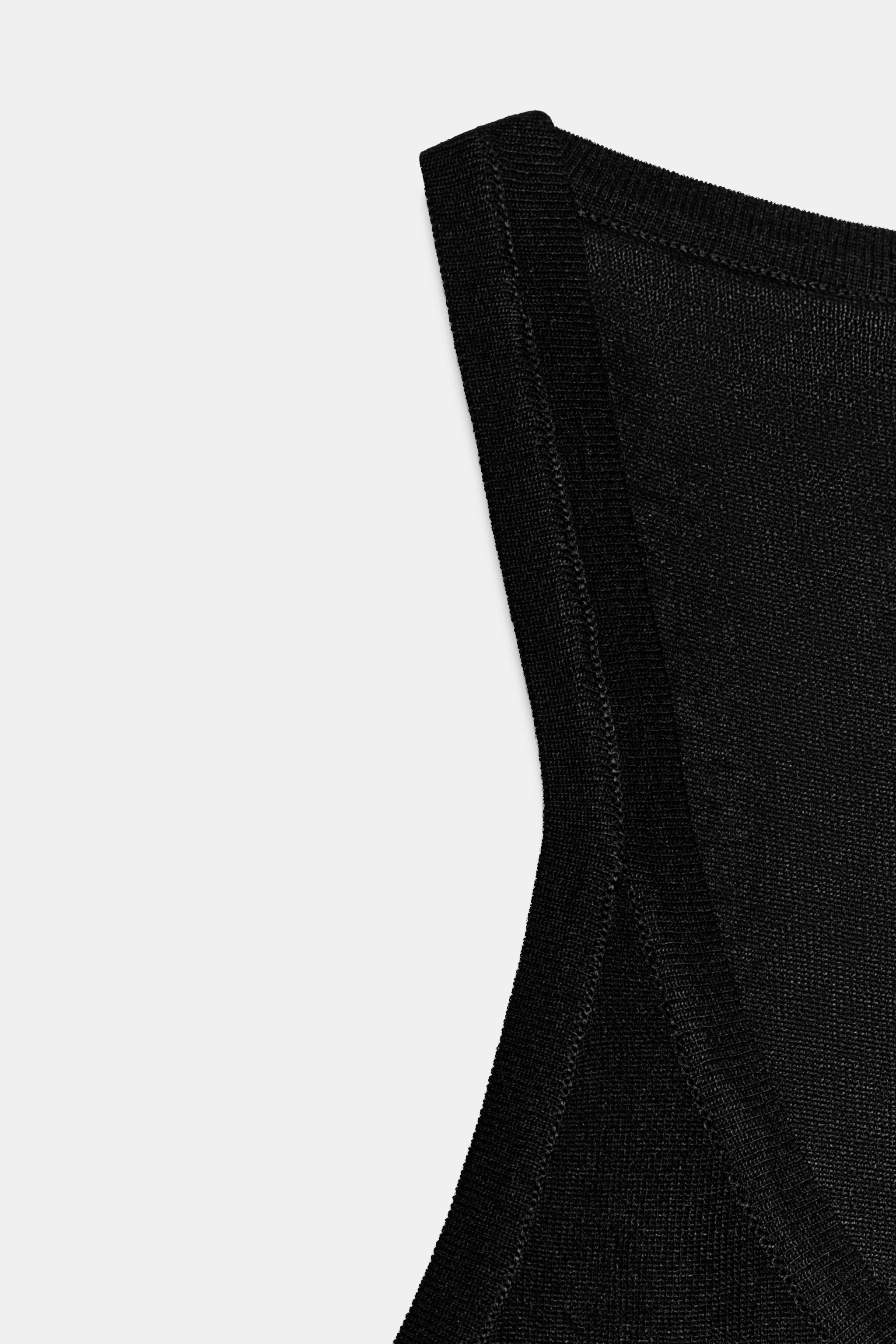 Zara SLEEVELESS FINE KNIT TOP — фото 6