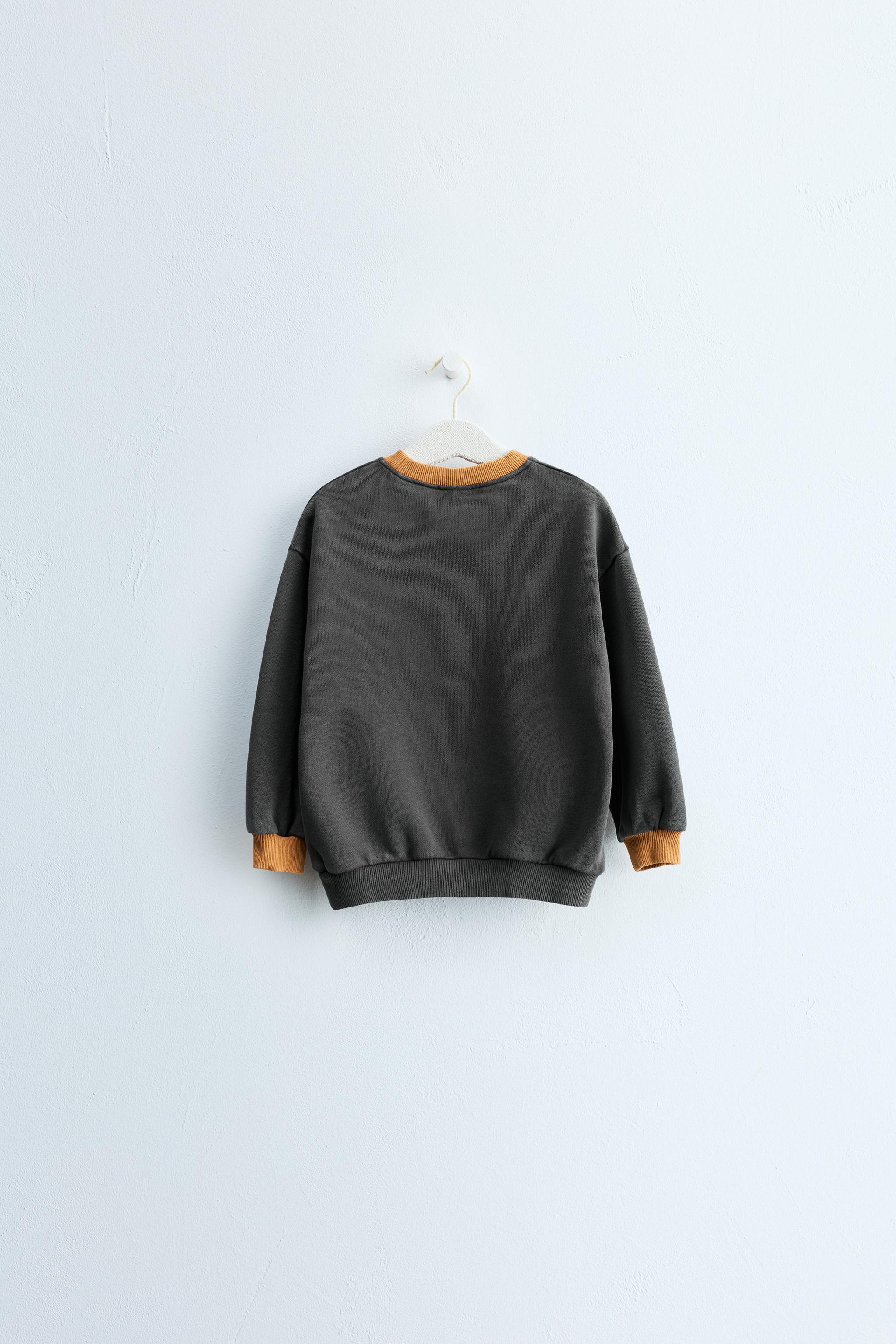 ZARA TIMELESS - SWEAT UNIE CONTRASTE