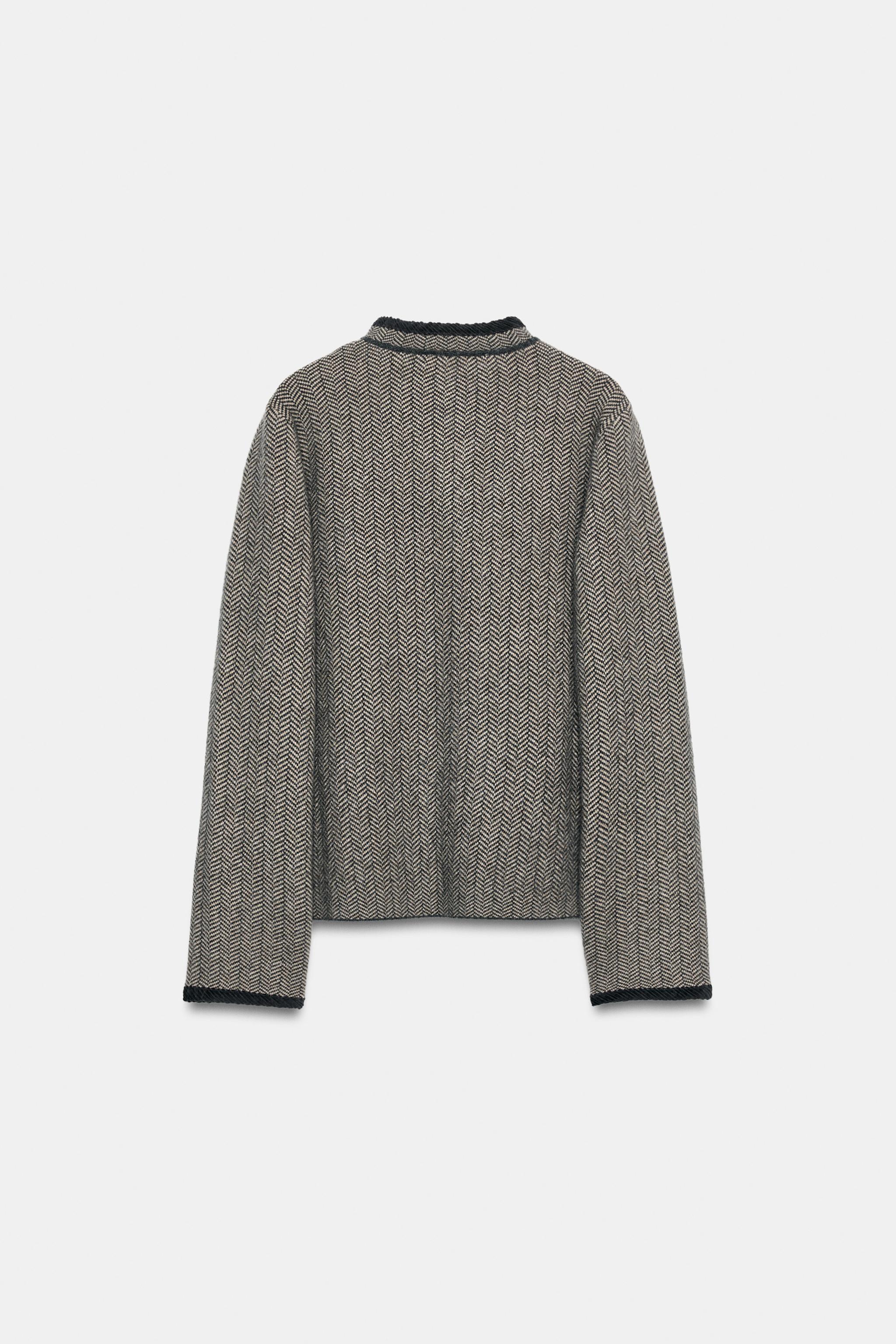 GILET EN MAILLE À CHEVRONS