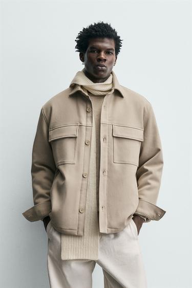 SOFT QUILTED OVERSHIRT - Beige by Zara
