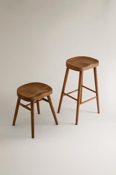 TABOURET DE BAR FRÊNE - Marron de Zara - Image 1