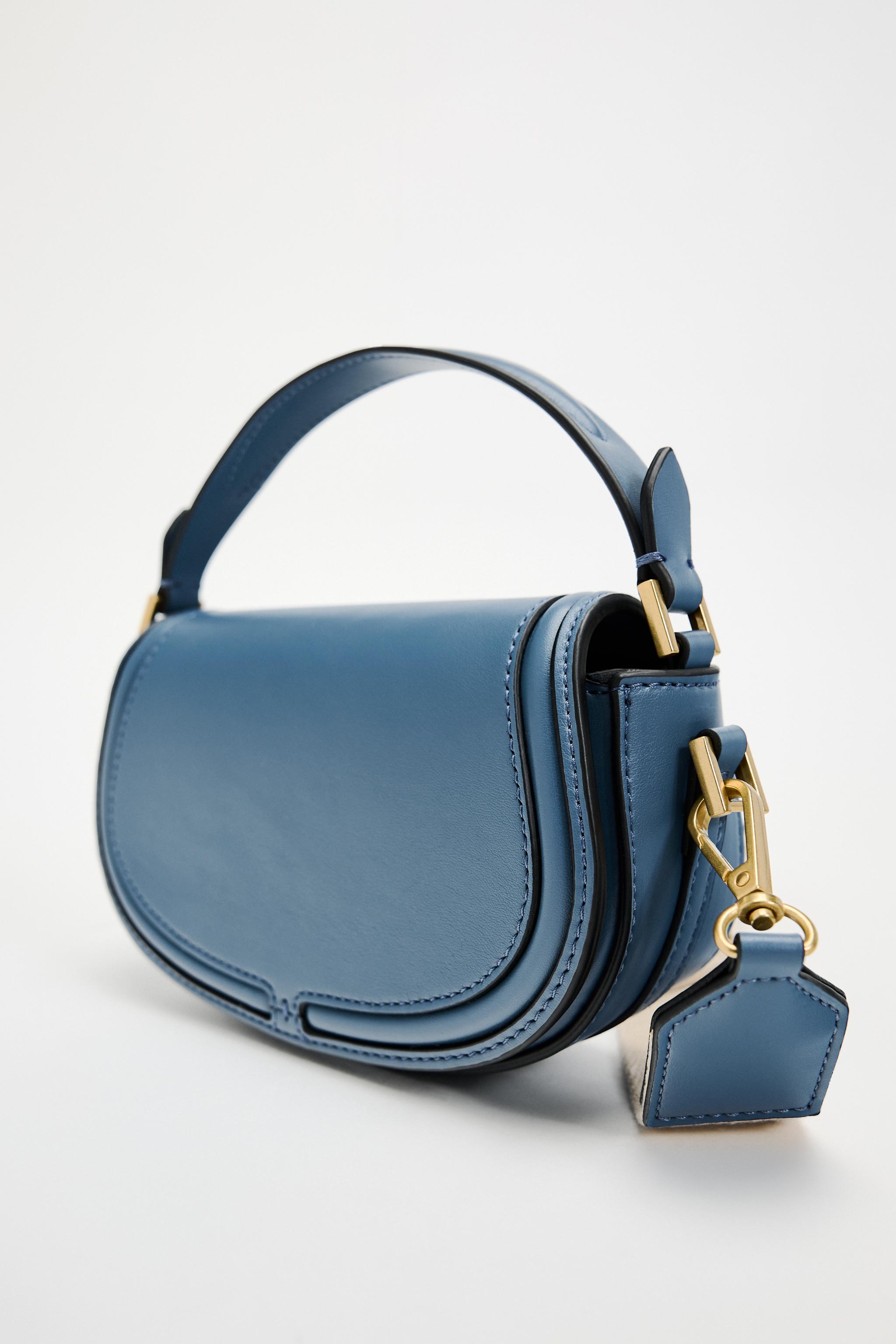 MINI CROSSBODY BAG WITH FLAP Blue ZARA Australia