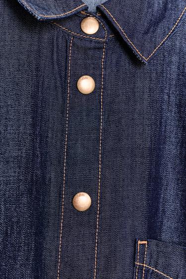 CHEMISE Z1975 DENIM OVERSIZE - Bleu de Zara - Image 7