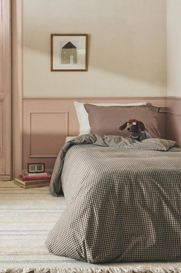 HOUSSE DE COUETTE ENFANT EN FLANELLE VICHY - Verdâtre de Zara - Image 5