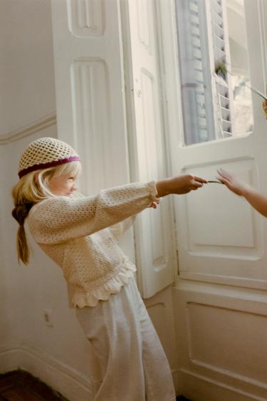 CHAQUETA PUNTO PUNTILLAS - Crudo de Zara