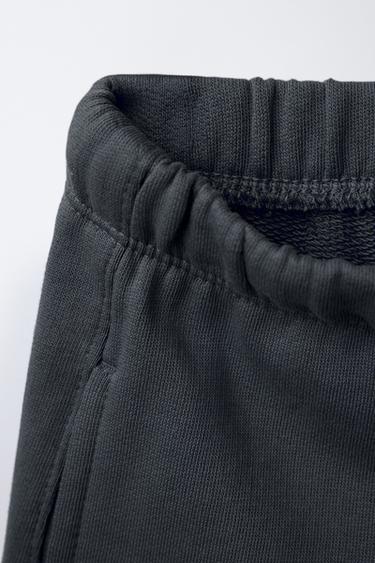 TEXT PRINT PLUSH BERMUDA SHORTS - Anthracite grey by Zara - Image 3