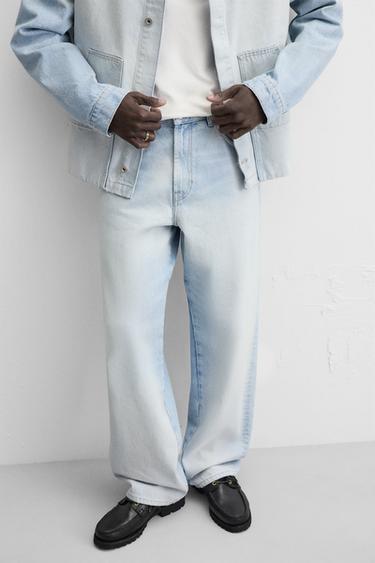 GRADIENT BAGGY FIT JEANS - Light blue by Zara