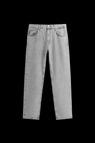 JEANS STRAIGHT ANKLE FIT - Gris de Zara - Imagen 0