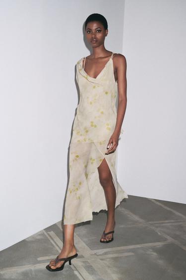 Zara LILLELINE KEEBIGA KLEIT - Mustriline - Pilt 0