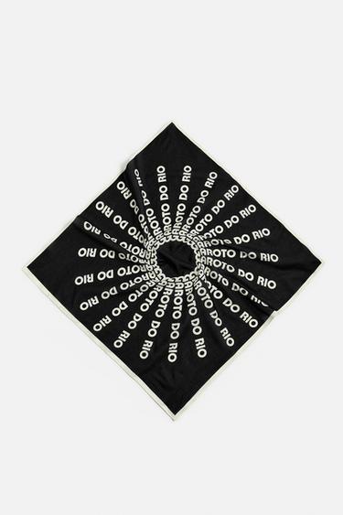 TEXT PRINT BANDANA - Black by Zara - Image 4