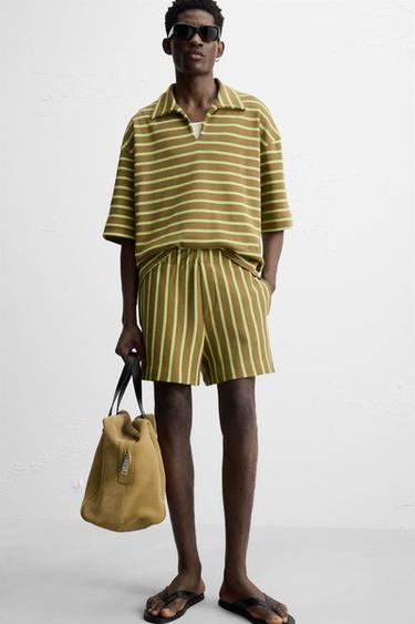 STRIPED BERMUDA SHORTS - Multicoloured by Zara