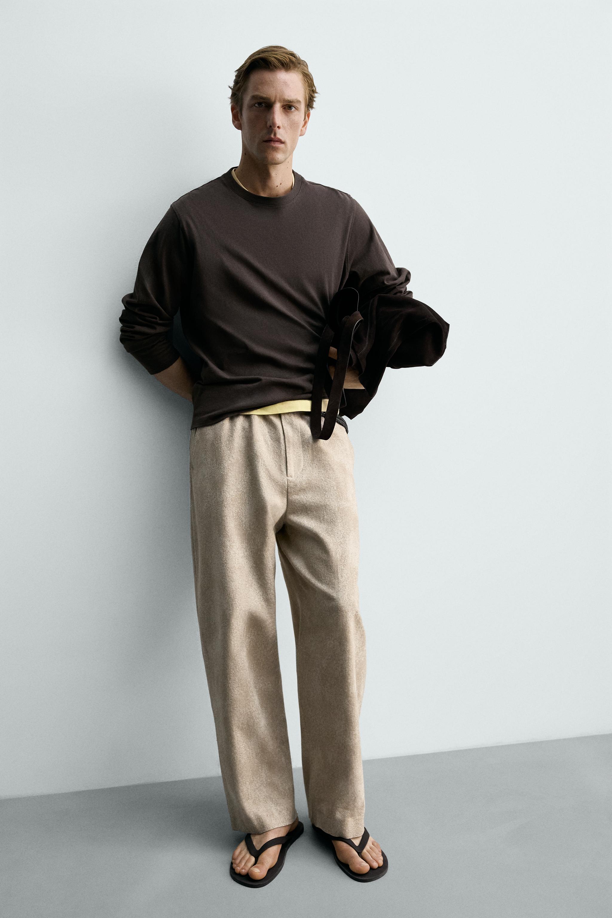 JACQUARD RELAXED FIT CHINO PANTS