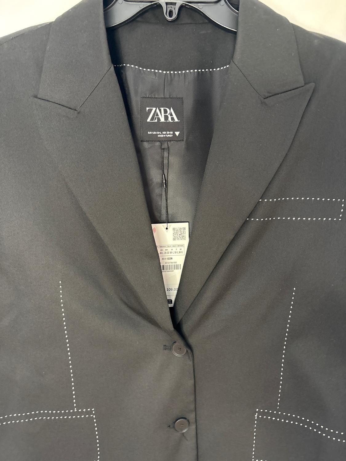 TOPSTITCHED OVERSIZED BLAZER - Image 2