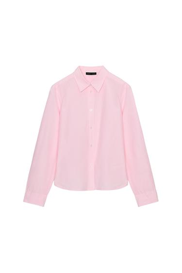 CAMISA LISA POPELÍN - Rosa de Zara