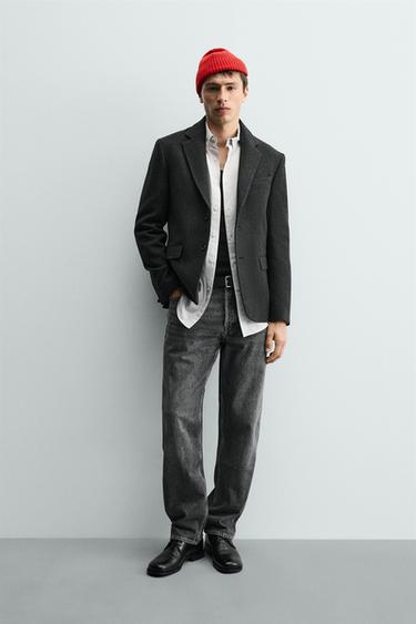 STRAIGHT-LEG JEANS - Grey by Zara