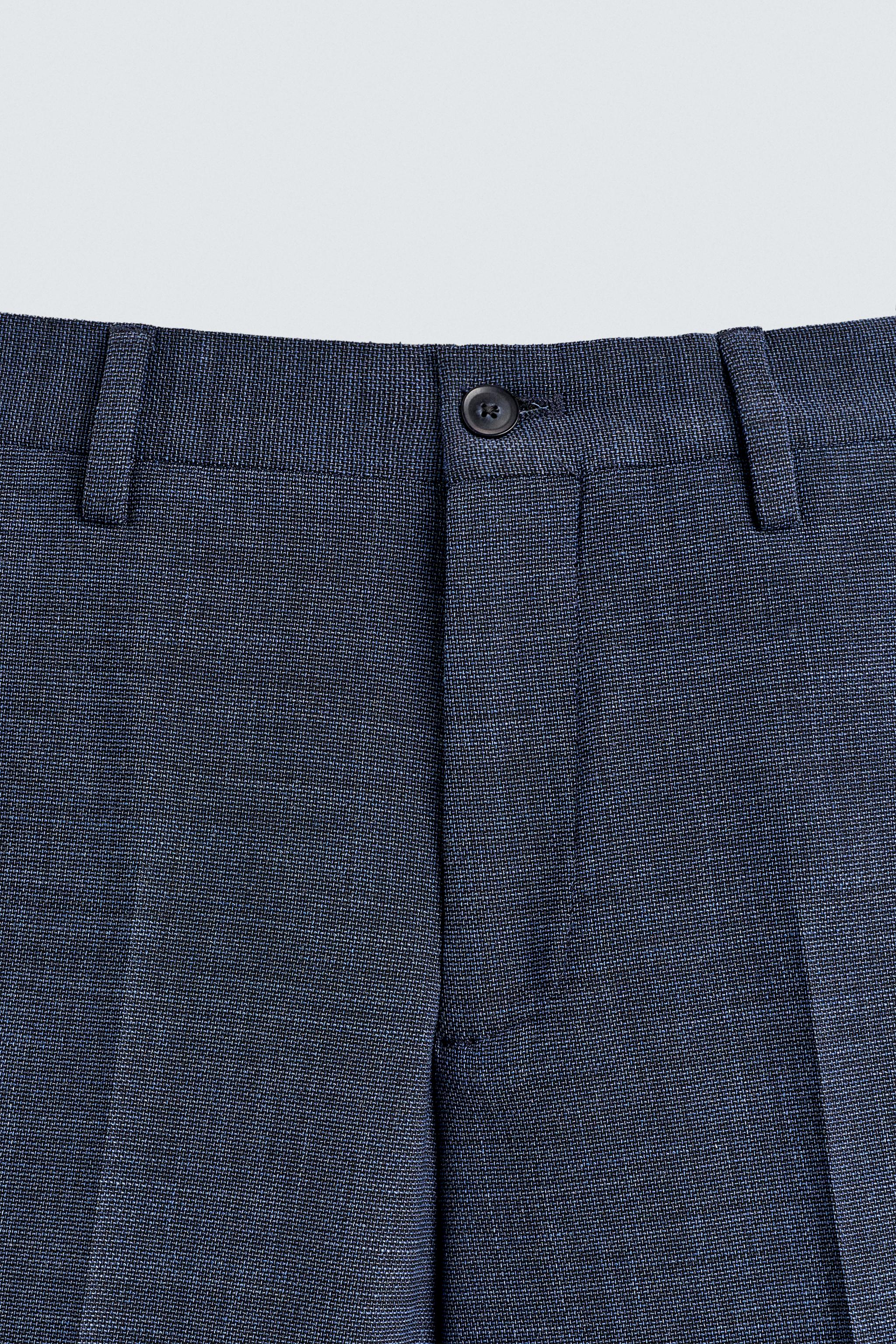 TEXTURED SUIT PANTS