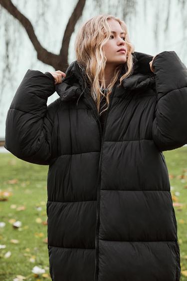 ANORAK LONG DÉPERLANT ET COUPE-VENT - Noir de Zara - Image 1