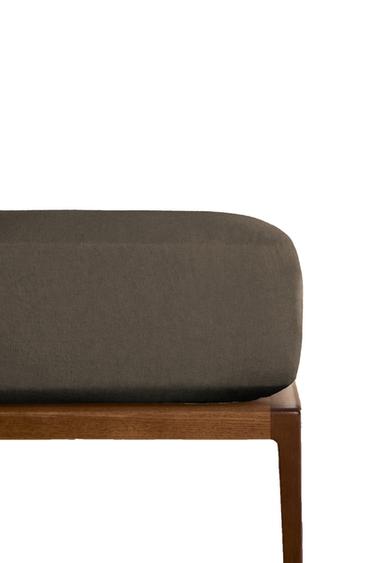 WASHED LINEN FITTED SHEET | 30 CM HIGH (140 GXM²) - Brown / Taupe Zara