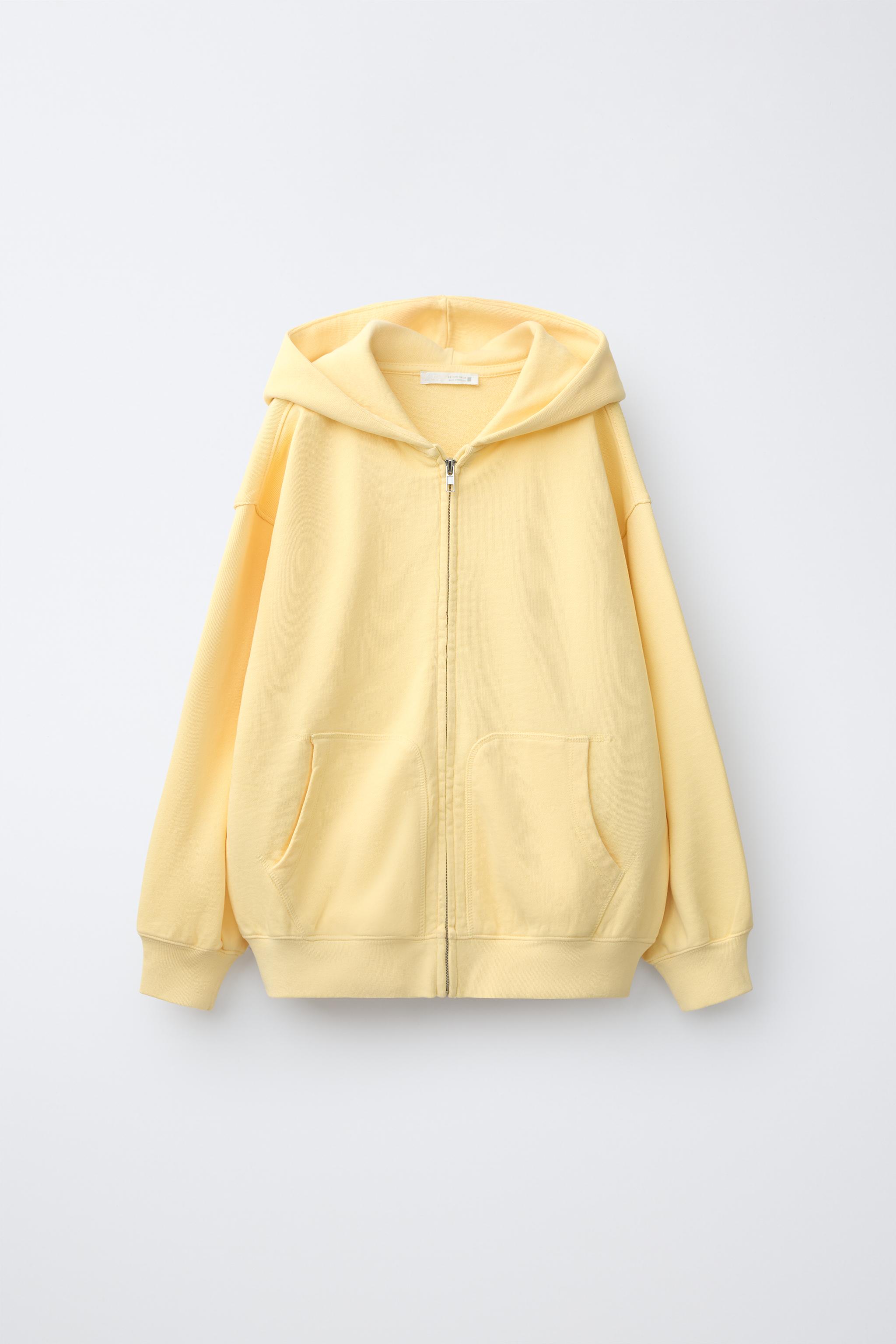 GARMENT DYED HOODIE AND BALLOON PANTS SET — Light yellow