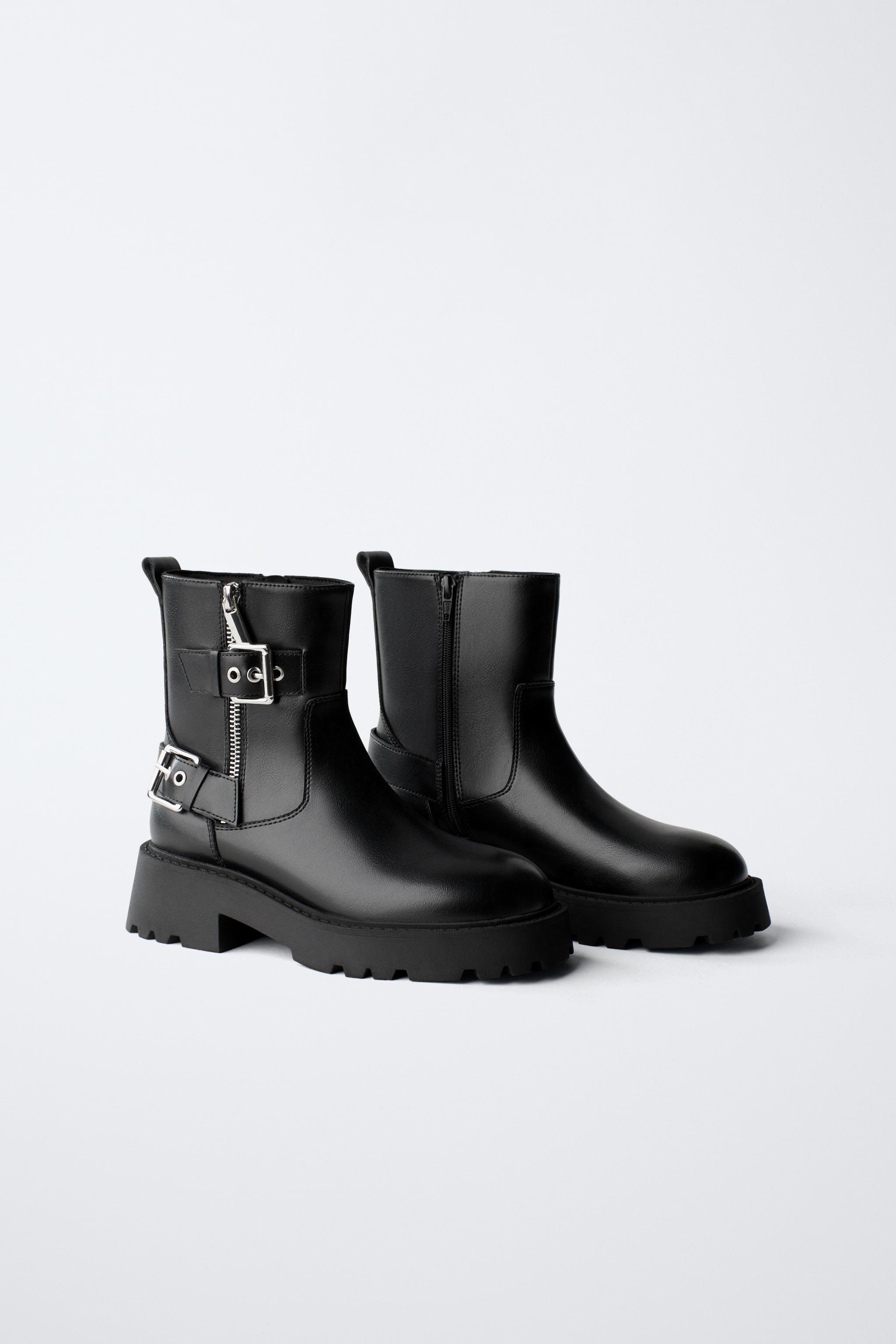 バックルアンクルブーツ - ブラック | ZARA Japan / 日本