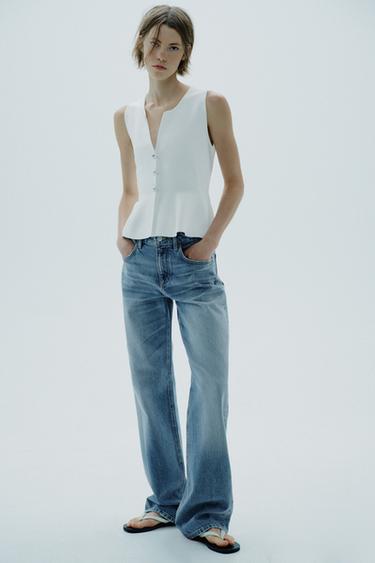 PEPLUM KNIT TOP - White by Zara