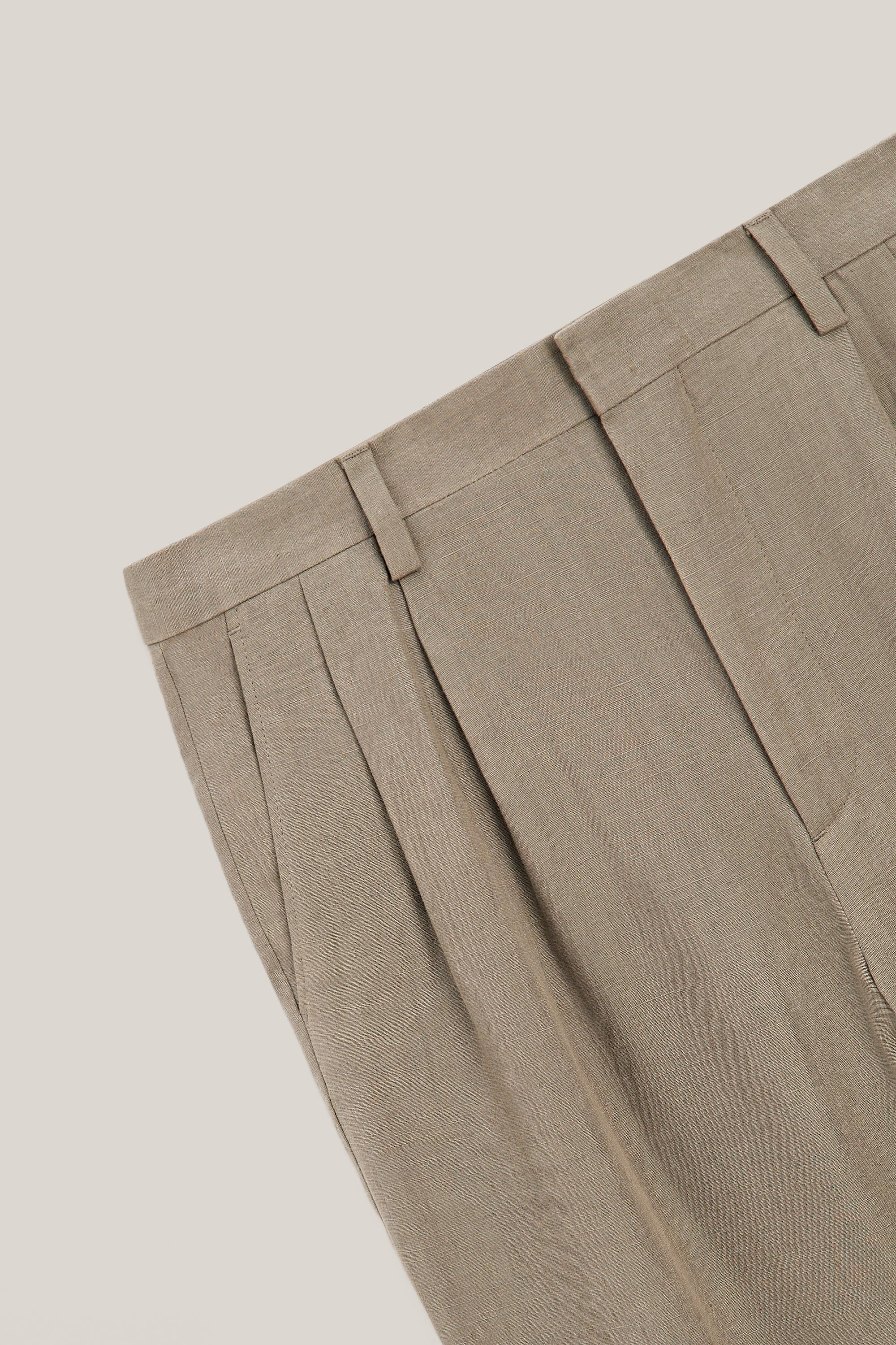 Linen trousers with double darts - LIMITED EDITION