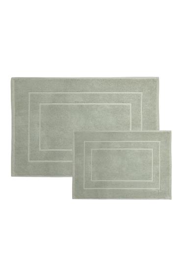 سجادة حمام قطن مضادة للانزلاق - أزرق / أخضر الخاص بـ Zara