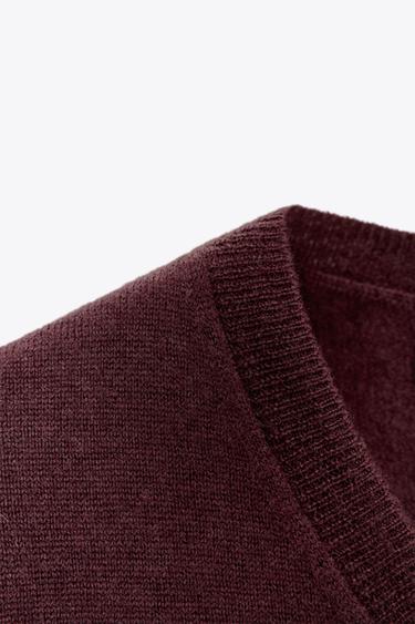 PULL EN MAILLE 100% LAINE MANCHES COURTES - Vin de Zara - Image 6