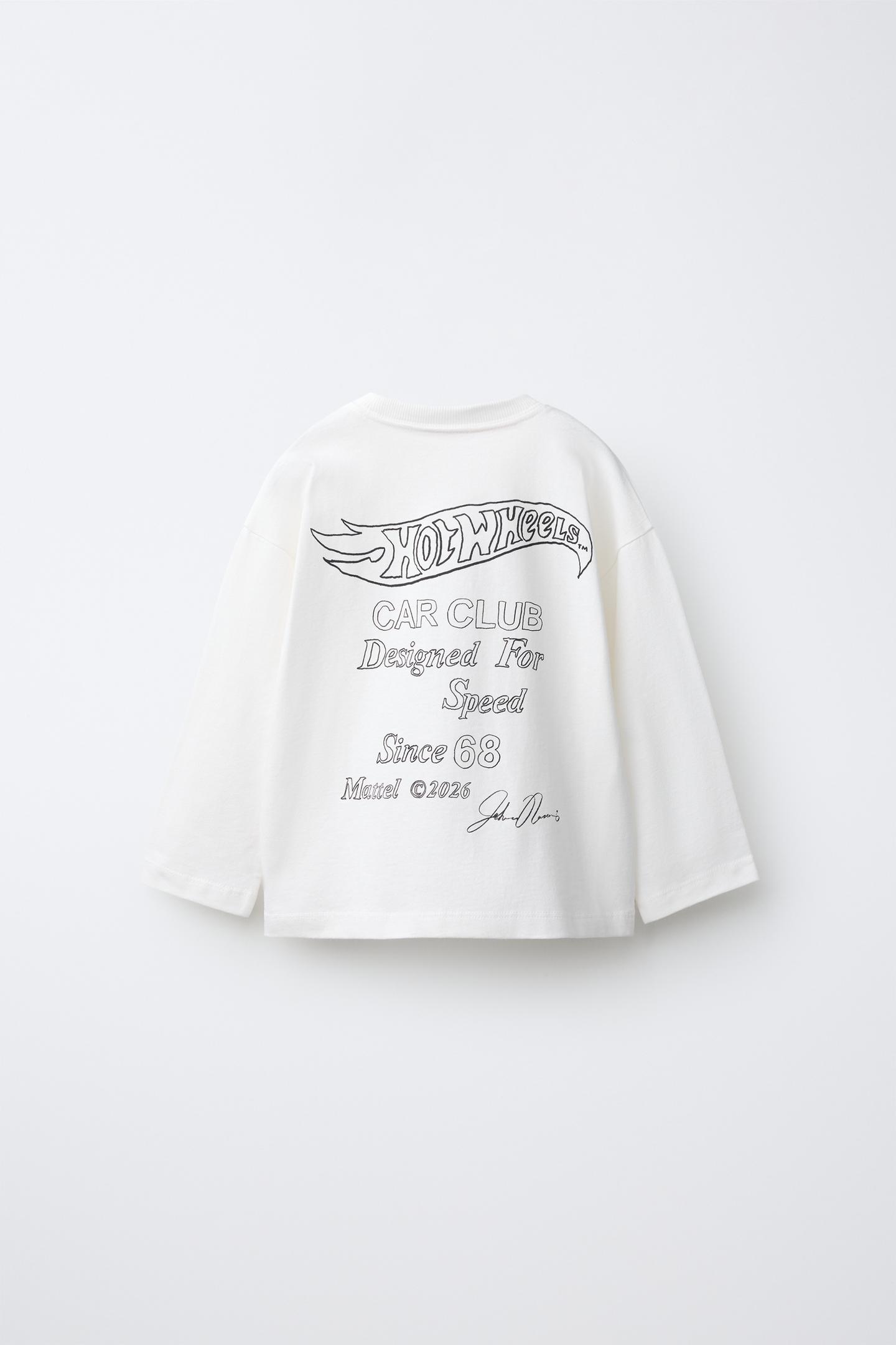 Детская футболка Zara Hot Wheels™ Mattel Print, цвет: Белый — фото 2