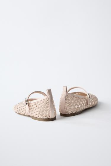 BALLERINES EFFET CROCHET - Rose de Zara - Image 4